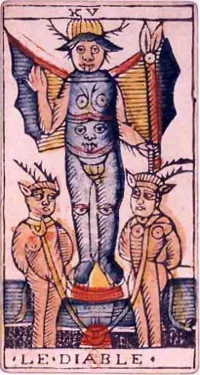 Şeytan tarot kartı görseli
