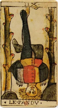 Asılı Adam tarot kartı görseli