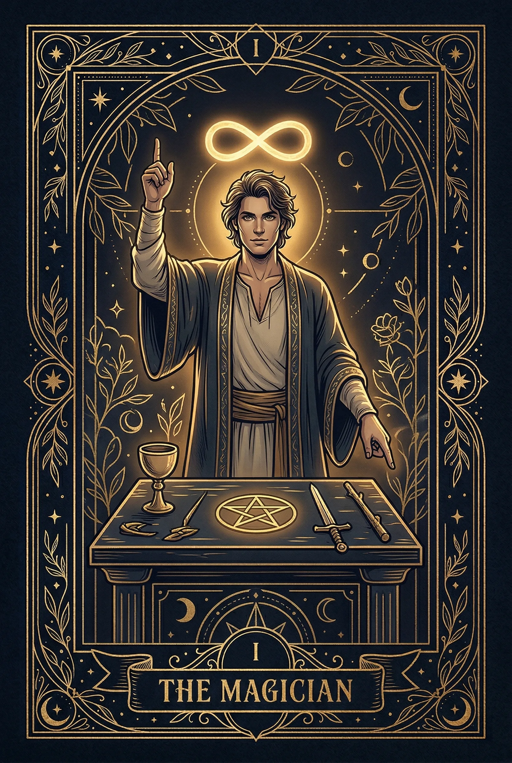 Büyücü tarot kartı görseli